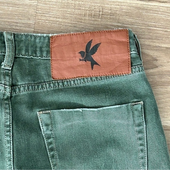 ONETEASPOON Olive Green Stud Jeans Women Size 25 - Picture 8 of 9